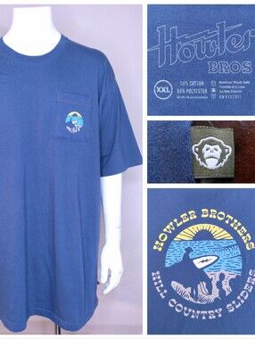 HOWLER BROTHERS T Shirt XXL HILL COUNTRY SLIDERS Graphic Tee 2XL Outdoors USA SS